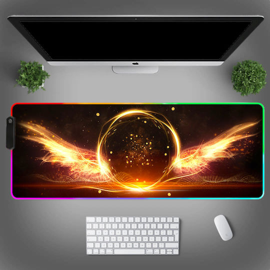 Gaming Mouse Pad XXL (900mm) με RGB Φωτισμό μέσω USB Μαύρο