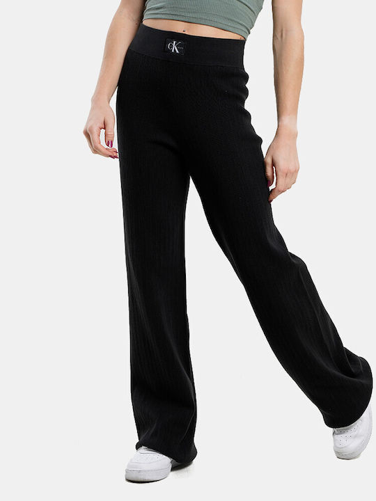 Calvin Klein Pantaloni de trening pentru femei cu cauciuc Ck Black