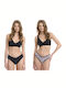 Bamboo Damen Brasilien 2Pack mit Spitze Colorful