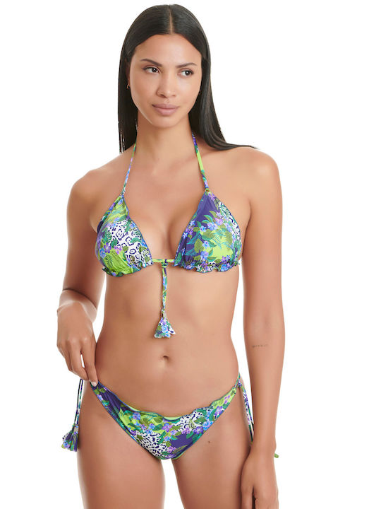 Erka Mare Bikini Triunghi cu umplutură Multicolour