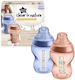 Tommee Tippee Set aus Plastikflaschen Closer To Nature Gegen Koliken mit Silikonsauger für 0+, 0+ m, Monate Pink / Purple Freundlichkeit 260ml 2Stück