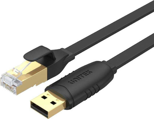 Unitek USB 2.0 Кабел USB-A мъжки - RJ45 Черен 1.8м Y-SP02001B