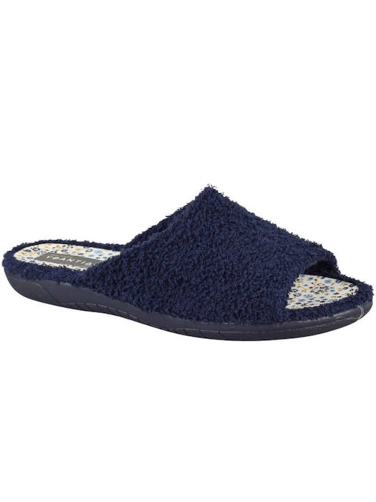 Yfantidis Terry Winter Women's Slippers in Blue color