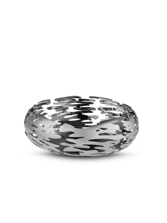 Alessi Barknest Fruit Bowl Metallic Silver 21x21cm