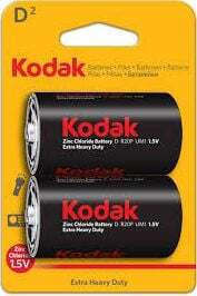 Kodak Baterii Alcaline D 1.5V 2buc
