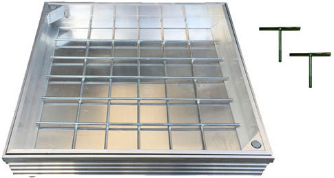 Aluminum Manhole Cover 30x40 Cm Fillable 1.5 Ton