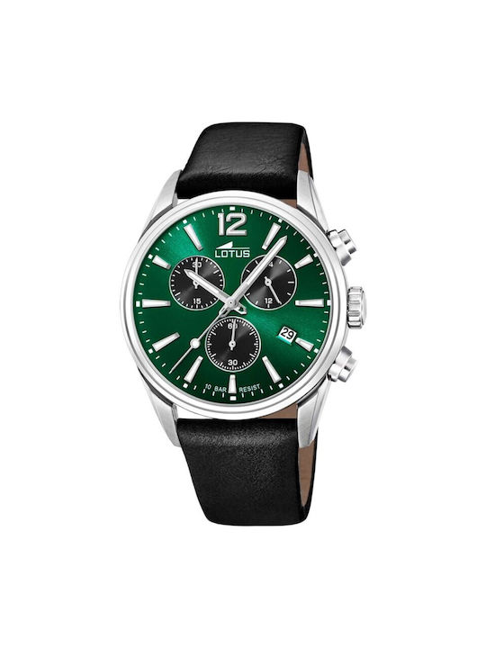 Lotus Watches Uhr Batterie mit Grün Metallarmband