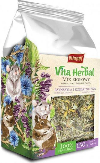 Vitapol Χόρτα για Τσιντσιλά / Ντέγκου με Βότανα Vita Herbal 150gr