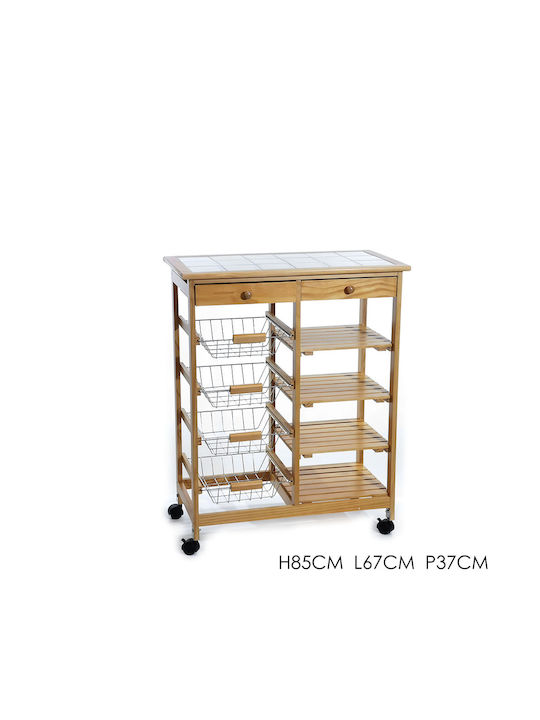 General Trade Kitchen Trolley Wooden in Color 85cm