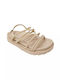 Women's Flat Sandals Anatomic in Beige Color