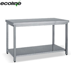 Lappas Ανοξείδωτο Τραπέζι Ecoline Μ200xΒ70xΥ85cm