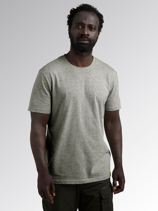 Diadora T-shirt Bărbătesc cu Mânecă Scurtă Light Middle Grey Melange
