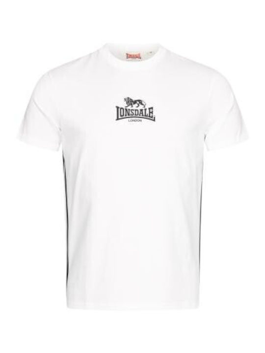 Lonsdale T-shirt Bărbătesc cu Mânecă Scurtă Alb