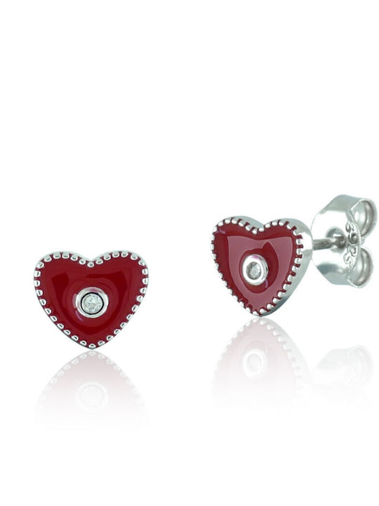 Bijou Box Kids Earrings Studs Hearts from Silver