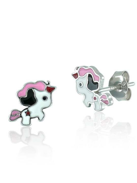 Bijou Box Cercei pentru copii Studs Unicorni din Argint