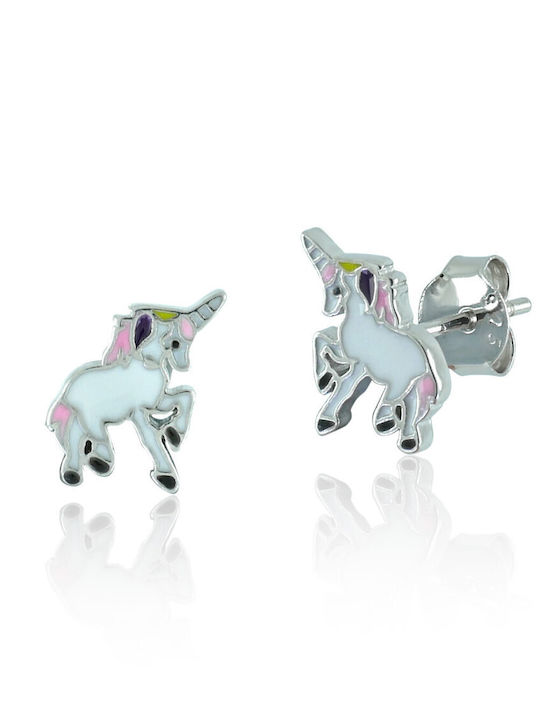 Bijou Box Cercei pentru copii Studs Unicorni din Argint