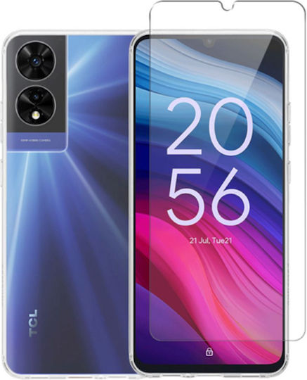 Vivid Back Cover Σιλικόνης / Tempered Glass Σετ με Τζαμάκι Διάφανο (TCL 505 - TCL)