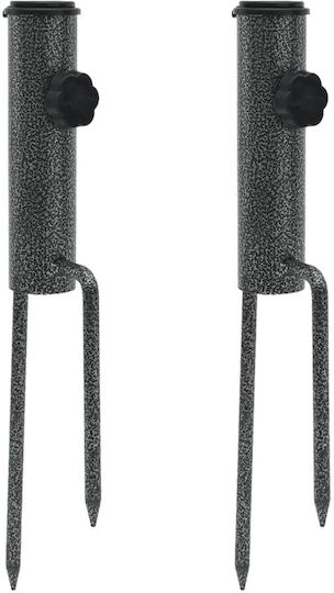 vidaXL Folding Umbrella Stand made of Metal Galvan 9x35cm 2pcs
