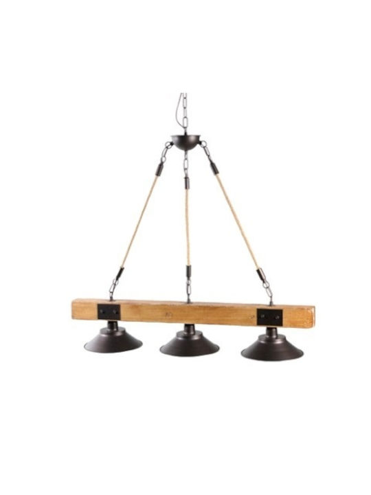 Pendant Light Three-Light Brown