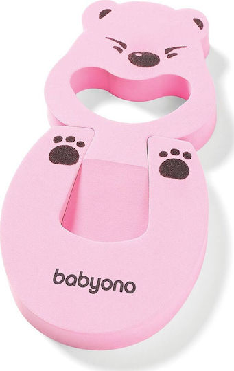 Babyono Teddy Προστατευτικό Δακτύλων από Πόρτες από Αφρώδες Υλικό σε Ροζ Χρώμα 2τμχ