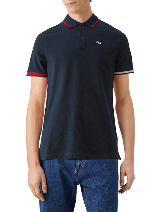 Tommy Hilfiger Flag Men's Blouse Polo Navy Blue