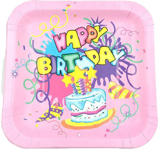 Happy Birthday Farfurie pentru Party 12buc
