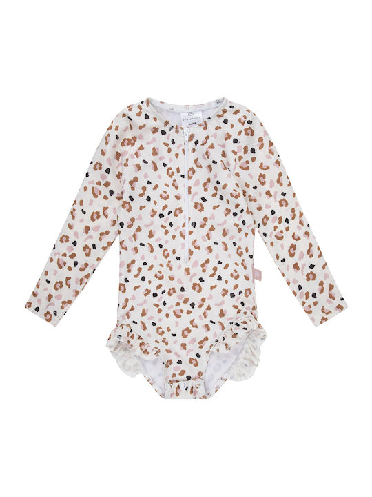 Swim Essentials Παιδικό Μαγιό Ολόσωμο Offwhite Kahki Leopard