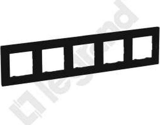 Legrand Niloe Switch Frame 5 Positions Horizontal Installation in Black Color 863595