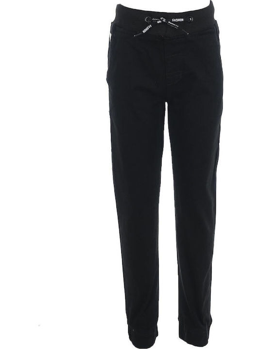 Pantaloni Cargo din Material Textil pentru Copii Negru