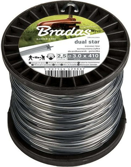 Bradas ZRG24100S Μεσινέζα Αστεροειδής Μήκους 100m και Πάχους 2.4mm
