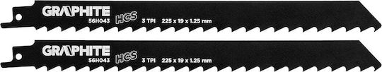 Graphite Jig Saw Blade for Wood 225mm 2pcs 56H043