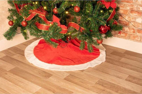 Decoration Gift Box Ποδιά Χριστουγεννιάτικου Δέντρου από Πολυεστέρα Κόκκινη Μ0.5xΠ100xΥ100xΦ100εκ.