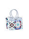 Verde Fabric Beach Bag Blue