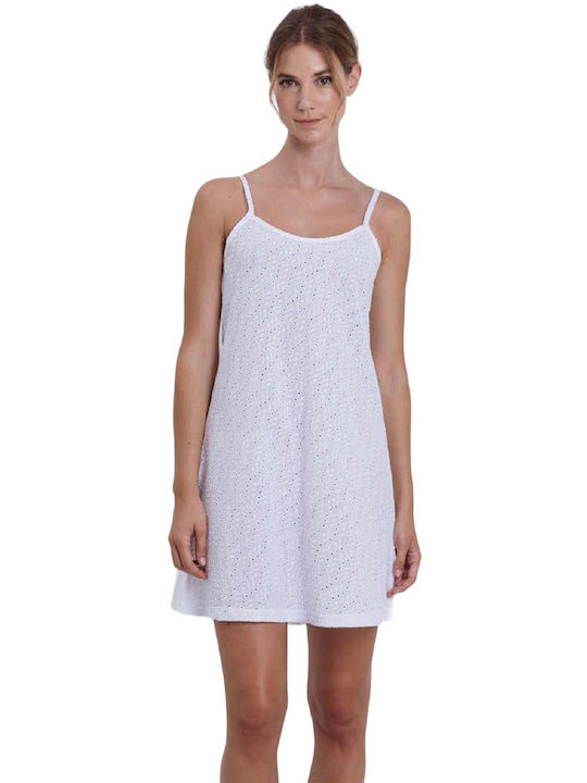 Giota Women's Summer Nightgown White