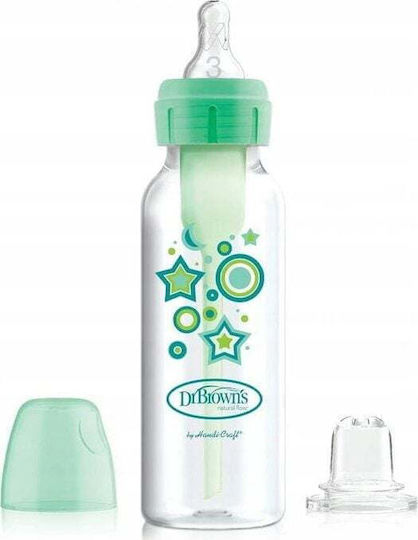 Dr. Brown's Plastic Baby Bottle Options Anti-Colic with Silicone Nipple for 6+ months Green 250ml
