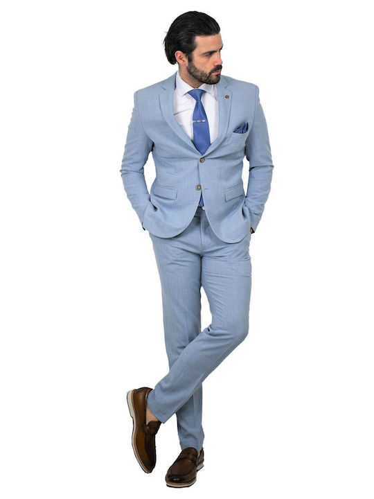 Men's Suit Mezzo Uomo 1-302/140-2284 Sky Blue