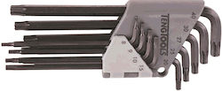 Teng Tools Σετ 9 Κλειδιά Torx σε Σχήμα L