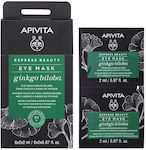 Apivita Express Beauty Eye Gingko Biloba Μάσκα Ματιών για Αναζωογόνηση 2τμχ 2ml