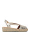 Women's Leather Espadrilles Gold
