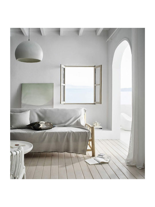 Gofis Home Rene 732 Фотьойл Throw Плетиво 180x180см Рок Сив