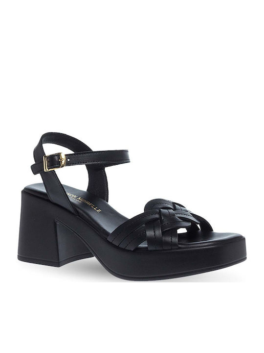 Leder Sandalen Schwarz