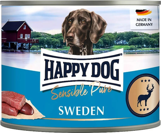Happy Dog Υγρή Τροφή Σκύλων σε Κονσέρβα με Ελάφι 200gr