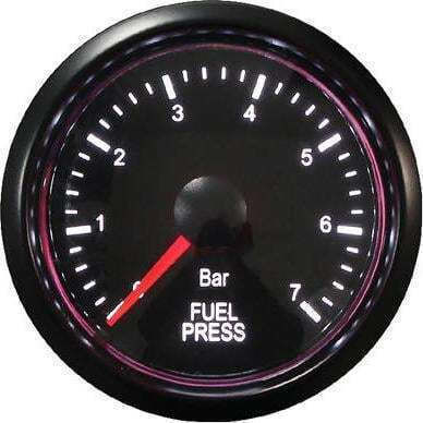 Auto Gauge Αναλογικό Όργανο Ρολόι και Πίεσης Καυσίμου Αυτοκινήτου 52mm