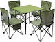 Royokamp Aluminum Table Set for Camping Foldable Green