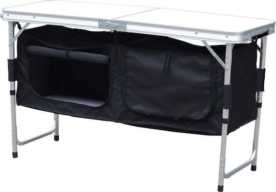Royokamp Masă Pliabilă Din Aluminiu Pentru Mobilier De Camping 33x30x36cm Neagră