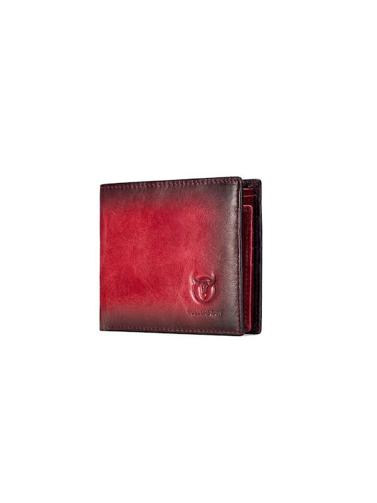 Bull Captain Men's Leather Wallet Red