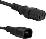 Qoltec IEC C13 - IEC 320 / IEC C13 Cable 5m Μαύρο (53899)