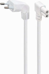 Gembird IEC C7 - IEC C7 Cable 2.5m Λευκό PC-184L-VDE-2.5M-W