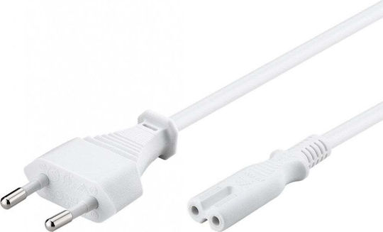 Manhattan Euro / IEC C7 / IEC C8 - Euro / IEC C7 / IEC C8 Cable 1.8m White (354509)