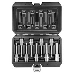 Neo Tools Μακριά Καρυδάκια με Μύτες Allen και Καρέ Υποδοχής 1/2'' Σετ 9τμχ